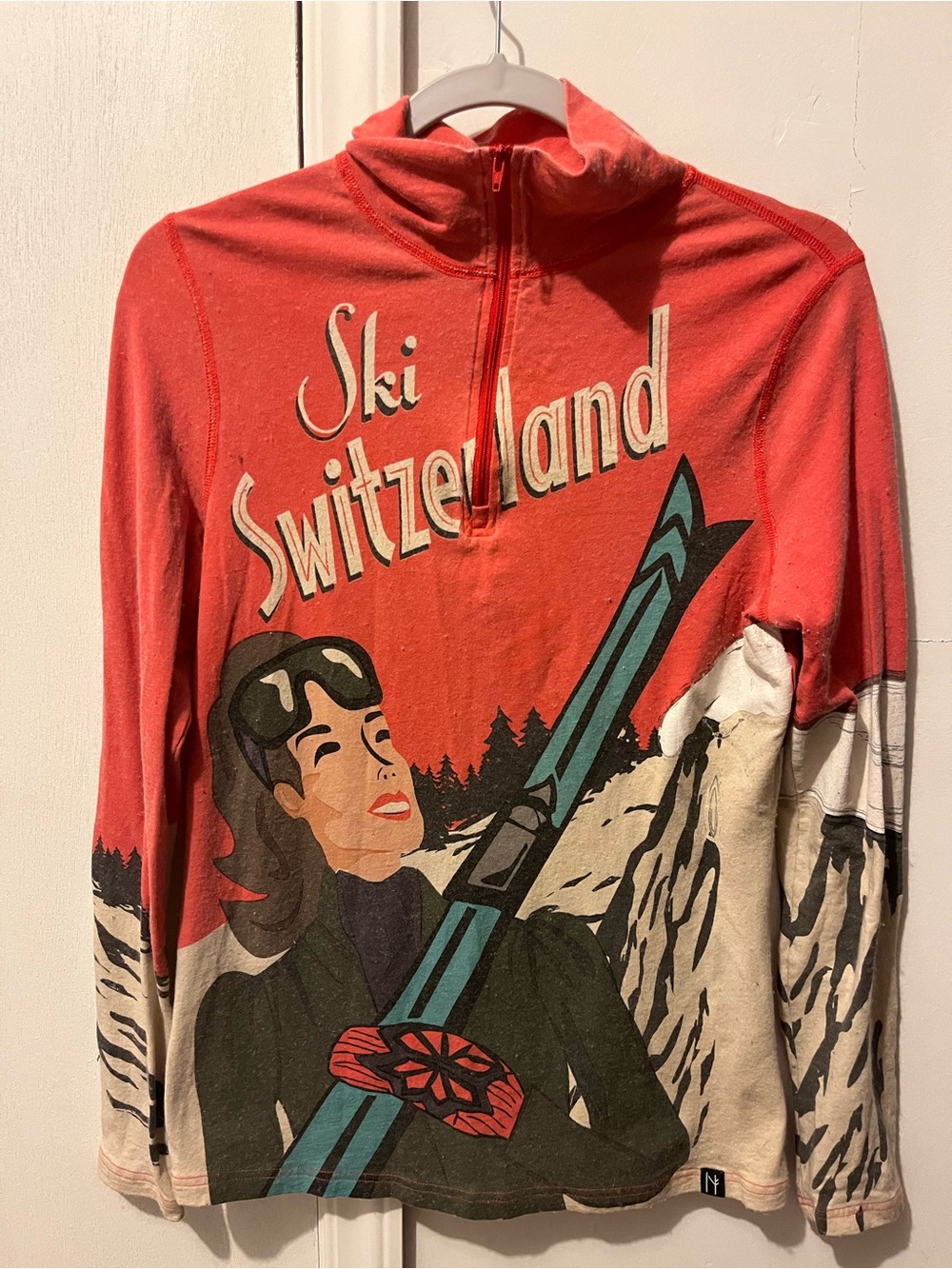 Neve Ski Switzerland Graphic Half-Zip Women's Sweater / thermal knit
